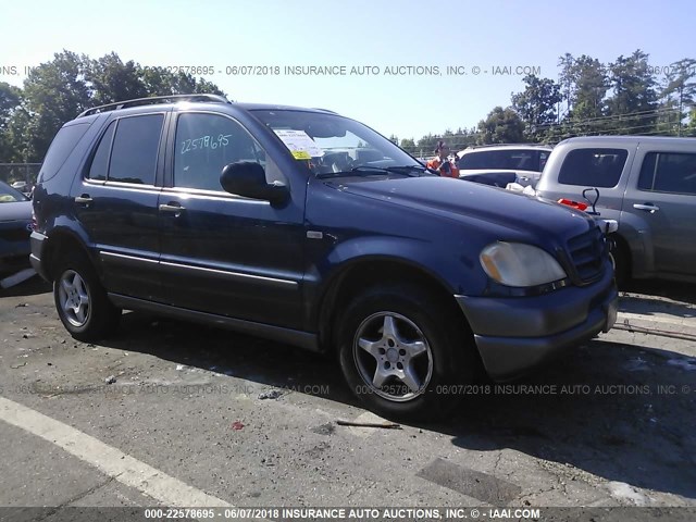 4JGAB54E1XA118818 - 1999 MERCEDES-BENZ ML 320 BLUE photo 1