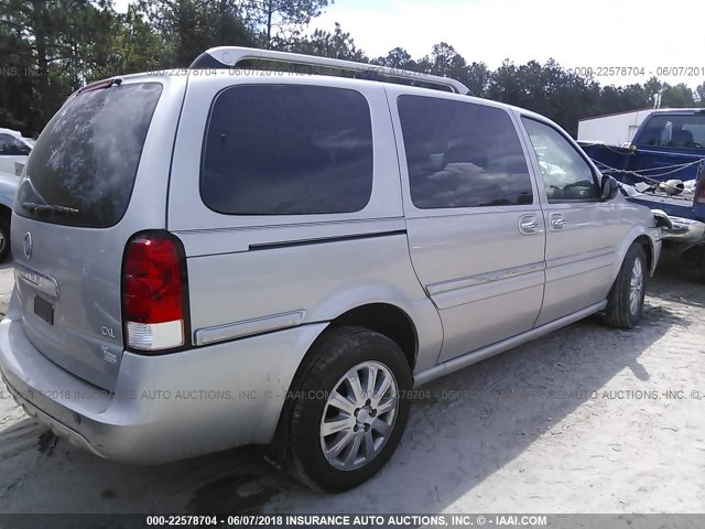 5GADV33LX5D242144 - 2005 BUICK TERRAZA CXL SILVER photo 4