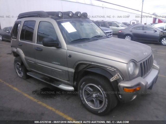 1J4GL38K13W654336 - 2003 JEEP LIBERTY RENEGADE BEIGE photo 1