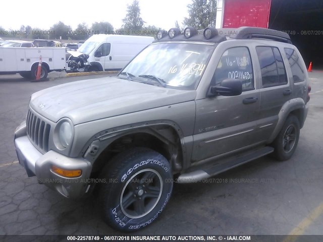 1J4GL38K13W654336 - 2003 JEEP LIBERTY RENEGADE BEIGE photo 2