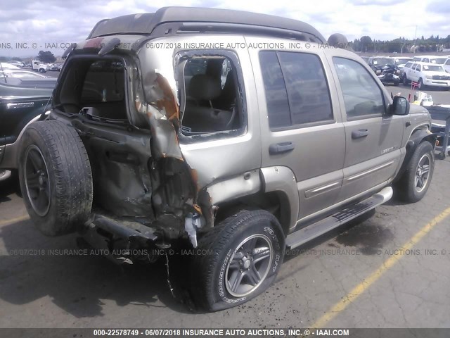 1J4GL38K13W654336 - 2003 JEEP LIBERTY RENEGADE BEIGE photo 4