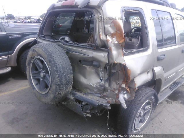 1J4GL38K13W654336 - 2003 JEEP LIBERTY RENEGADE BEIGE photo 6