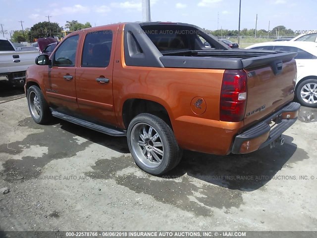 3GNEC12047G182640 - 2007 CHEVROLET AVALANCHE C1500 ORANGE photo 3