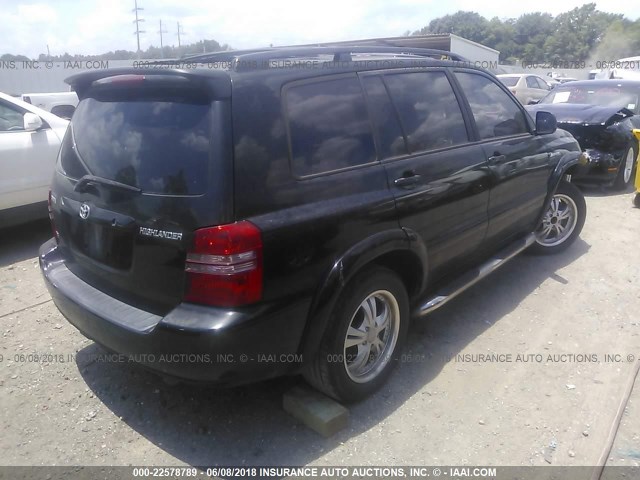 JTEHF21A520063601 - 2002 TOYOTA HIGHLANDER LIMITED BLACK photo 4