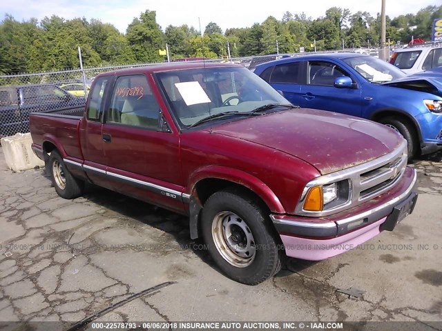 1GCCS19Z2RK175673 - 1994 CHEVROLET S TRUCK S10 RED photo 1