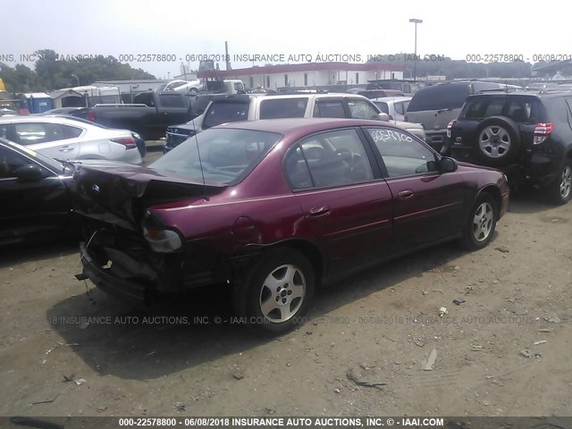 1G1ND52FX4M680831 - 2004 CHEVROLET CLASSIC RED photo 4