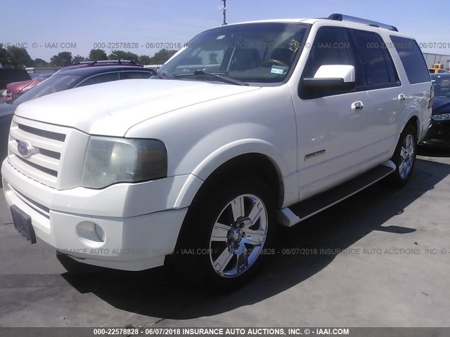 1FMFU195X8LA77368 - 2008 FORD EXPEDITION LIMITED WHITE photo 2