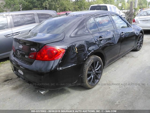 JN1CV6AR5BM412749 - 2011 INFINITI G37 BLACK photo 4