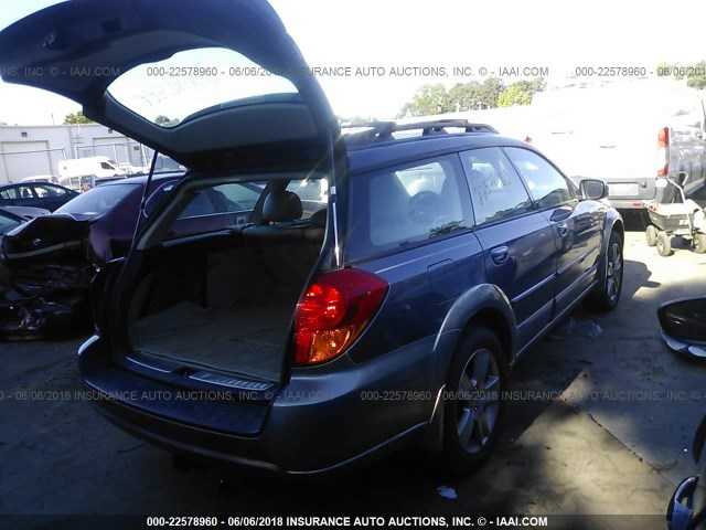 4S4BP86C354351890 - 2005 SUBARU LEGACY OUTBACK H6 R LL BEAN BLUE photo 4