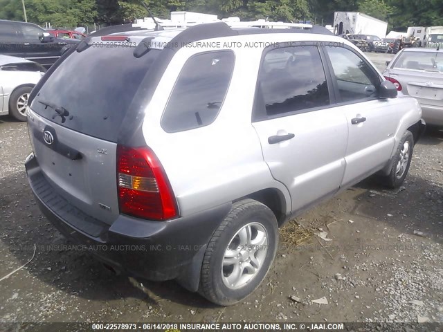 KNDJE723457136667 - 2005 KIA NEW SPORTAGE  SILVER photo 4