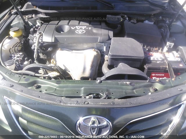 4T1BF3EK2AU530642 - 2010 TOYOTA CAMRY SE/LE/XLE GREEN photo 10