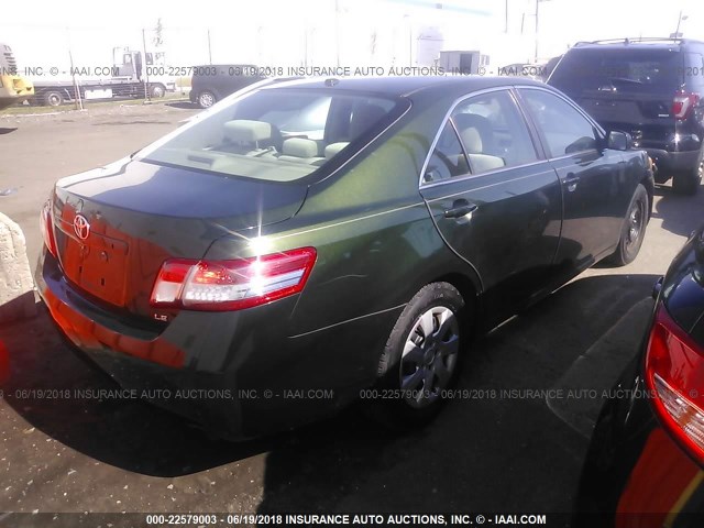 4T1BF3EK2AU530642 - 2010 TOYOTA CAMRY SE/LE/XLE GREEN photo 4