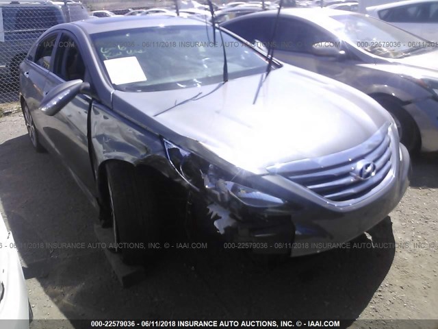 5NPEC4AC1EH934790 - 2014 HYUNDAI SONATA SE/LIMITED GRAY photo 1