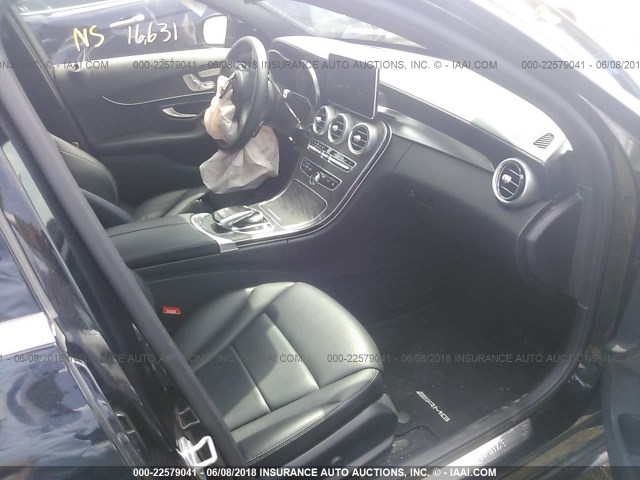 55SWF4KBXGU147922 - 2016 MERCEDES-BENZ C 300 4MATIC BLACK photo 5