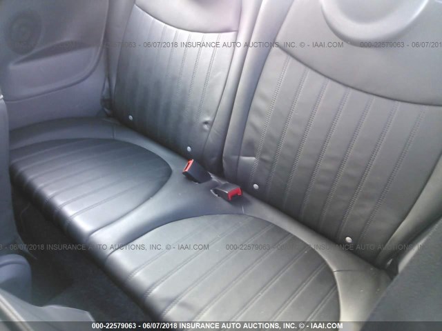 3C3CFFCRXCT139847 - 2012 FIAT 500 LOUNGE RED photo 8