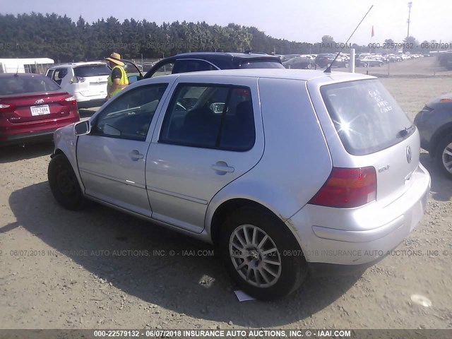 9BWGL61J644041723 - 2004 VOLKSWAGEN GOLF GLS SILVER photo 3