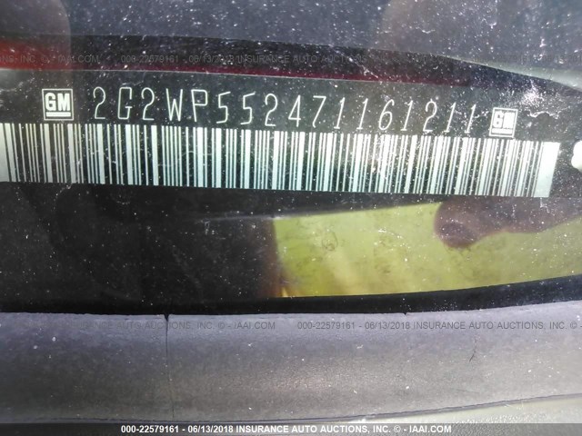 2G2WP552471161211 - 2007 PONTIAC GRAND PRIX RED photo 9