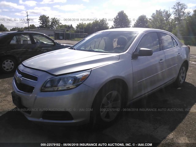 1G11B5SA3DF182791 - 2013 CHEVROLET MALIBU LS SILVER photo 2