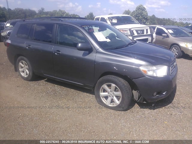 5TDKK3EH0AS009055 - 2010 TOYOTA HIGHLANDER SE GRAY photo 1