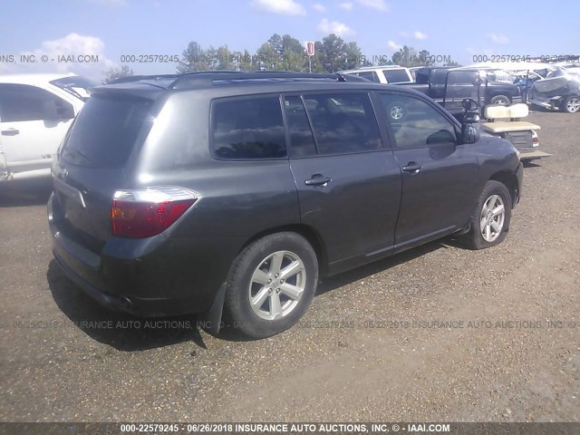 5TDKK3EH0AS009055 - 2010 TOYOTA HIGHLANDER SE GRAY photo 4