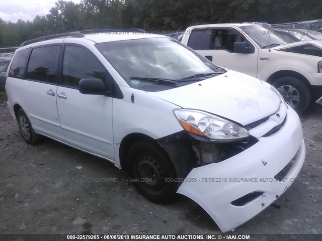 5TDZK23C68S099449 - 2008 TOYOTA SIENNA CE/LE WHITE photo 1