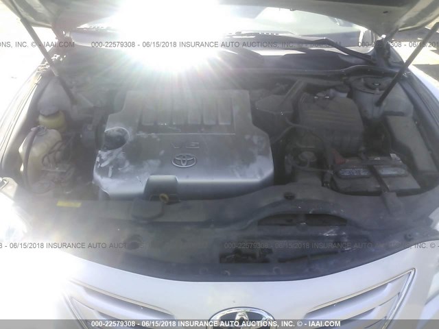 4T1BK46K37U547295 - 2007 TOYOTA CAMRY NEW GENERAT LE/XLE/SE SILVER photo 10