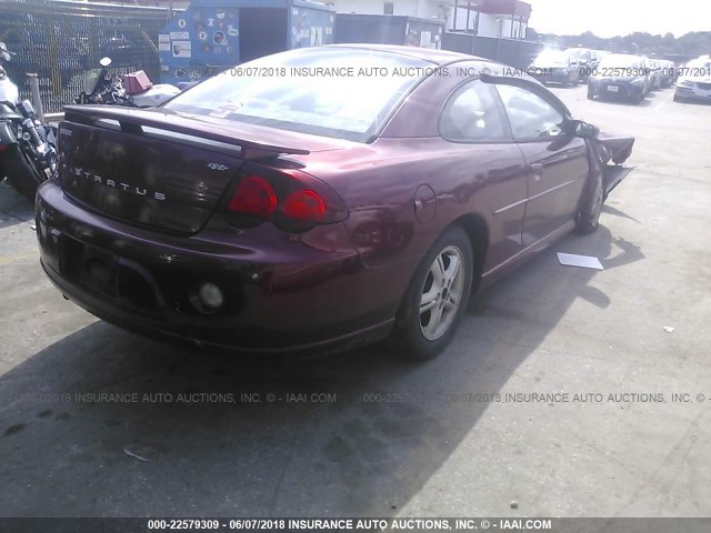 4B3AG42G54E133704 - 2004 DODGE STRATUS SXT MAROON photo 4