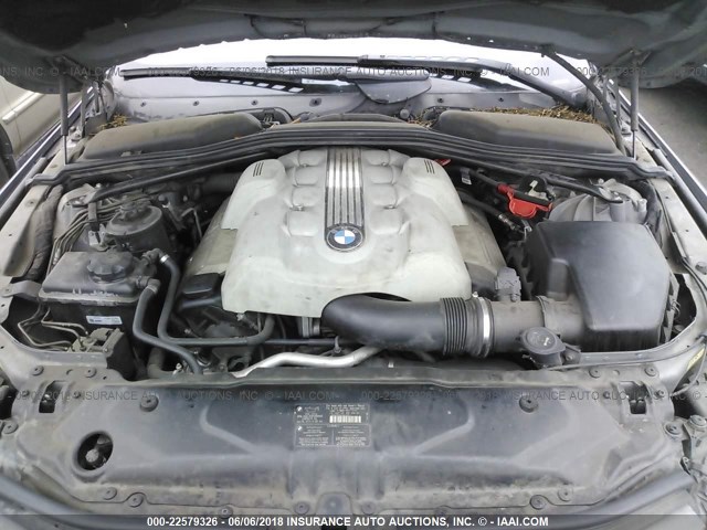 WBANB33515CN65787 - 2005 BMW 545 I SILVER photo 10