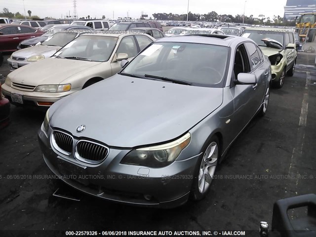 WBANB33515CN65787 - 2005 BMW 545 I SILVER photo 2