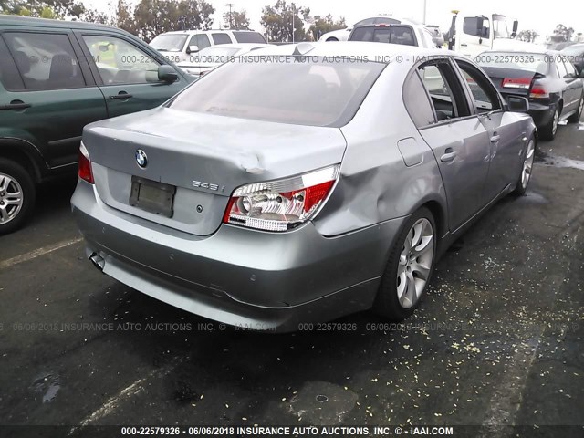 WBANB33515CN65787 - 2005 BMW 545 I SILVER photo 4