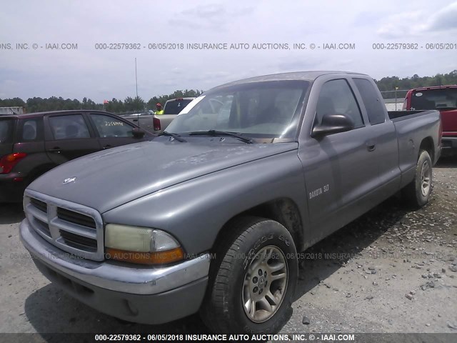 1B7GL22X51S113251 - 2001 DODGE DAKOTA GRAY photo 2