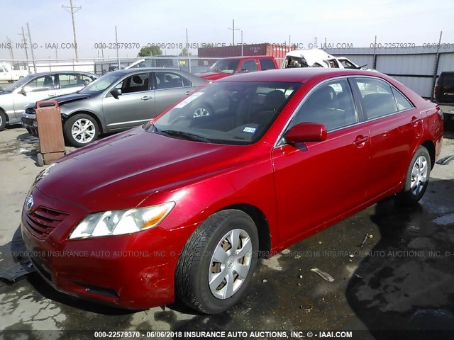 4T1BE46K87U091320 - 2007 TOYOTA CAMRY NEW GENERAT CE/LE/XLE/SE RED photo 2