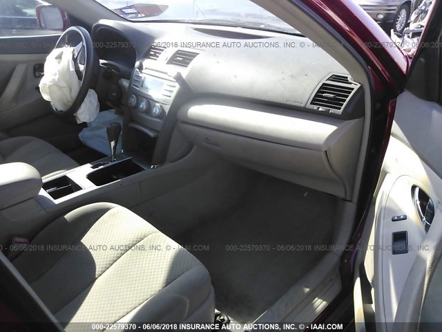 4T1BE46K87U091320 - 2007 TOYOTA CAMRY NEW GENERAT CE/LE/XLE/SE RED photo 5