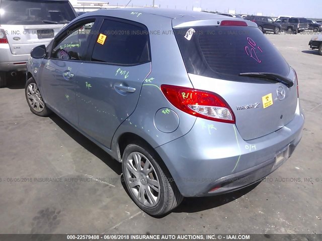 JM1DE1KY5D0166628 - 2013 MAZDA MAZDA2 BLUE photo 3