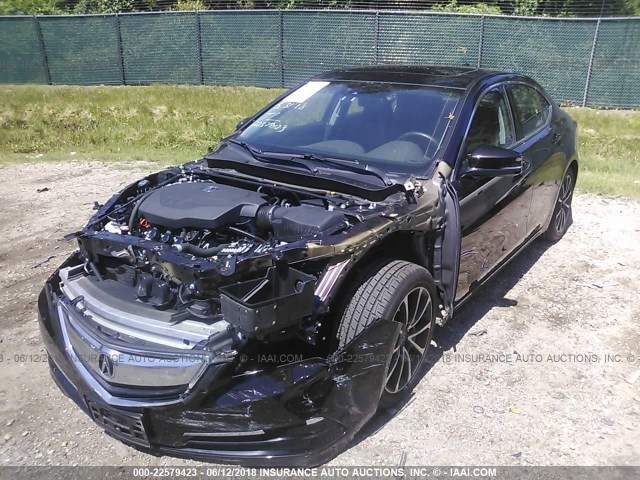 19UUB2F53FA013016 - 2015 ACURA TLX TECH BROWN photo 2