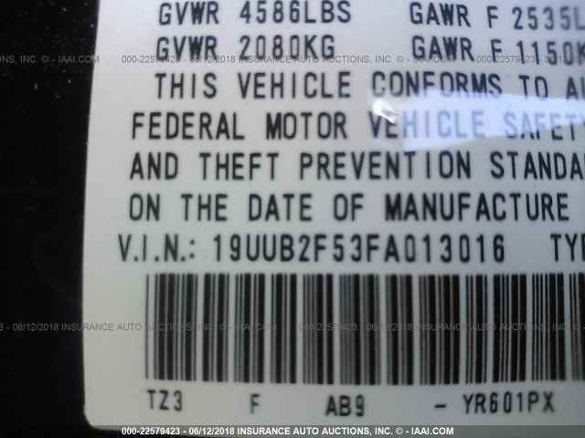 19UUB2F53FA013016 - 2015 ACURA TLX TECH BROWN photo 9