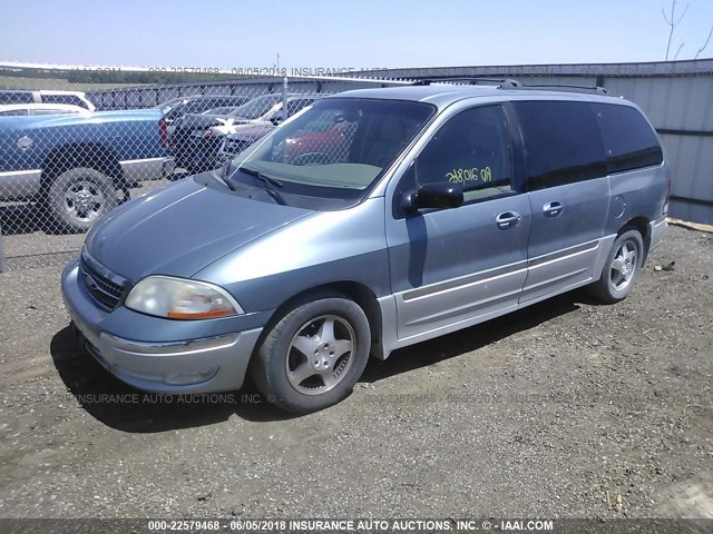 2FMDA5347YBC17741 - 2000 FORD WINDSTAR SEL BLUE photo 2