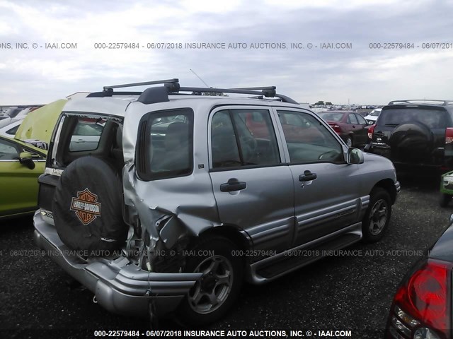 2CNBJ634716916606 - 2001 CHEVROLET TRACKER LT SILVER photo 4