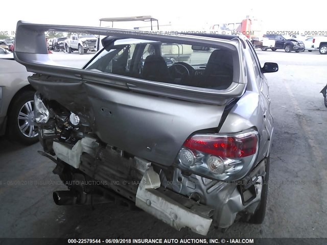 JF1GD70656L515072 - 2006 SUBARU IMPREZA WRX STI SILVER photo 6