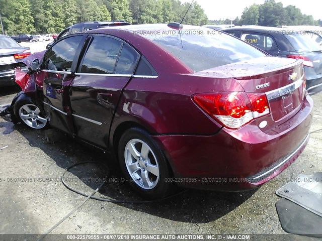 1G1PE5SB1G7182667 - 2016 CHEVROLET CRUZE LIMITED LT BURGUNDY photo 3