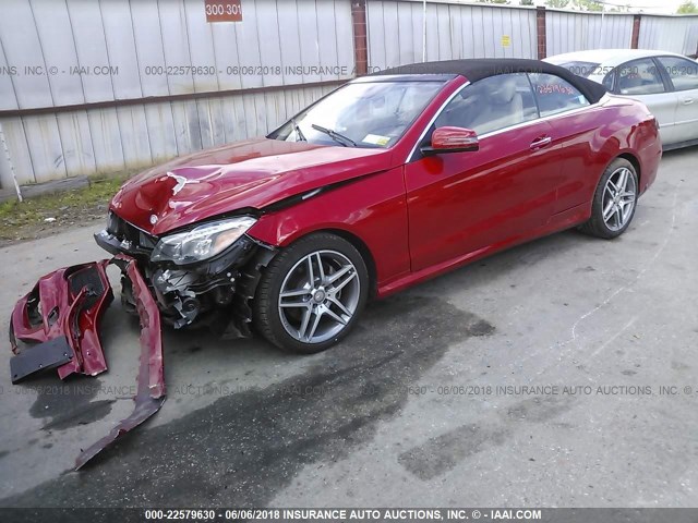 WDDKK6FF0GF341381 - 2016 MERCEDES-BENZ E 400 RED photo 2