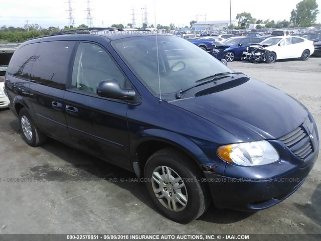 2D4GP24R05R377250 - 2005 DODGE GRAND CARAVAN SE BLUE photo 1