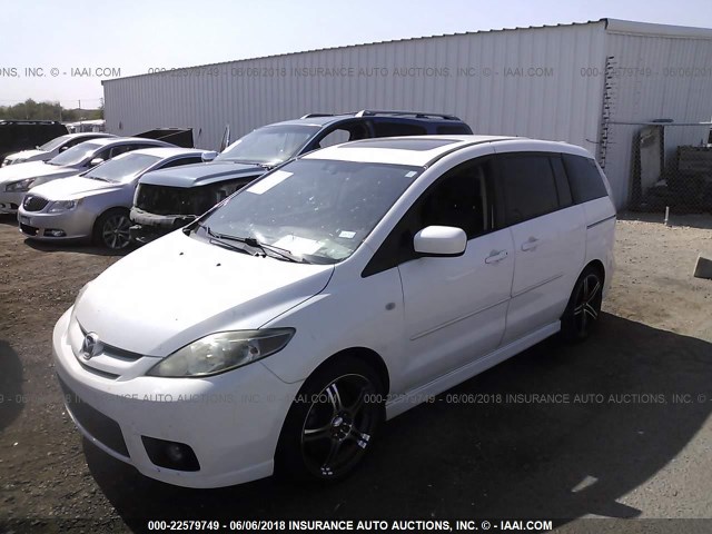 JM1CR293270133994 - 2007 MAZDA 5 WHITE photo 2