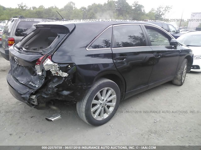 4T3BA3BB7AU017008 - 2010 TOYOTA VENZA BLACK photo 4