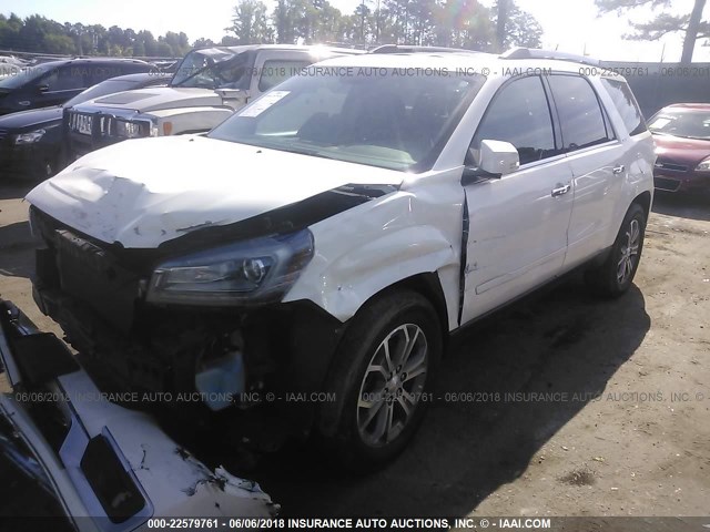 1GKKVRKD4FJ324445 - 2015 GMC ACADIA SLT-1 WHITE photo 2