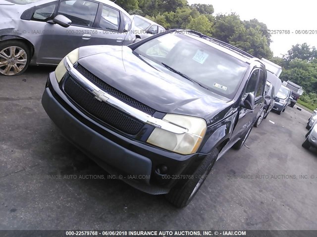 2CNDL73F556104236 - 2005 CHEVROLET EQUINOX LT BLACK photo 2