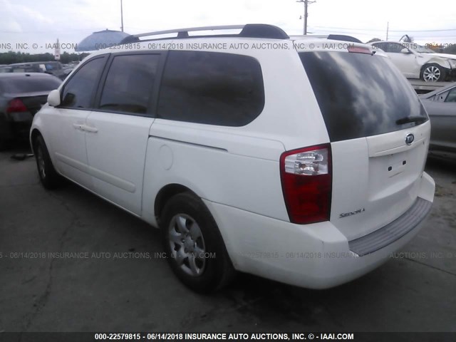 KNDMB233386241136 - 2008 KIA SEDONA EX/LX WHITE photo 3