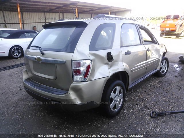 2CNDL13F686349418 - 2008 CHEVROLET EQUINOX LS GOLD photo 4