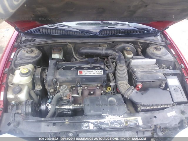 1G8ZY12762Z163518 - 2002 SATURN SC2 RED photo 10