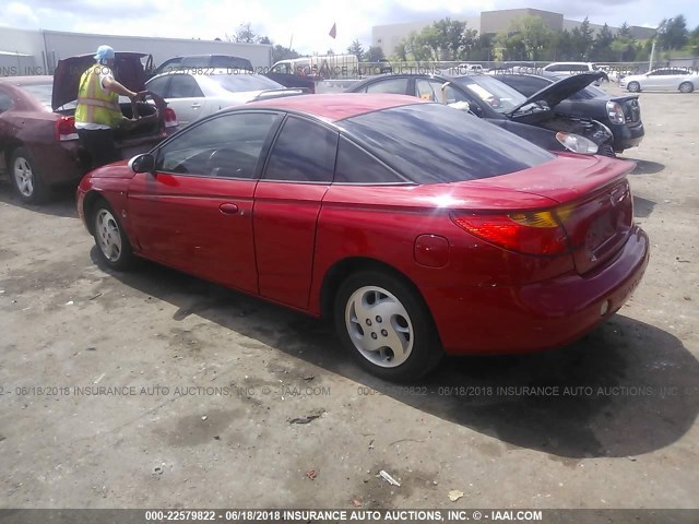 1G8ZY12762Z163518 - 2002 SATURN SC2 RED photo 3